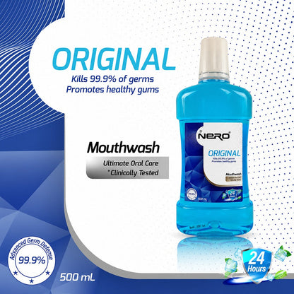 Nero Mouthwash Original Kills 99.9% Germs 500ml