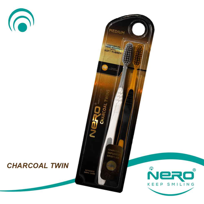 Nero Toothbrush Elegant Charcoal Twins K102