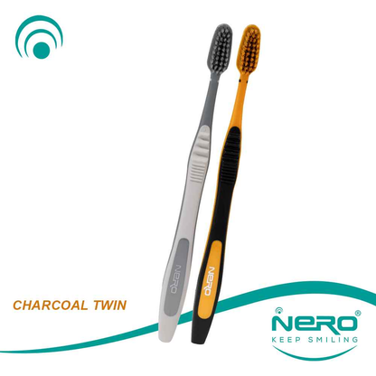 Nero Toothbrush Elegant Charcoal Twins K102