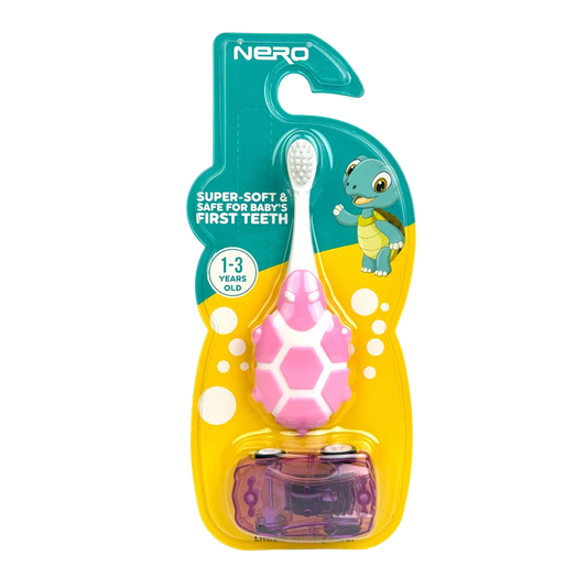 Nero Kids Tooth Brush K509 - Pink Turtle | Super Soft ' 1-3 Years Kids