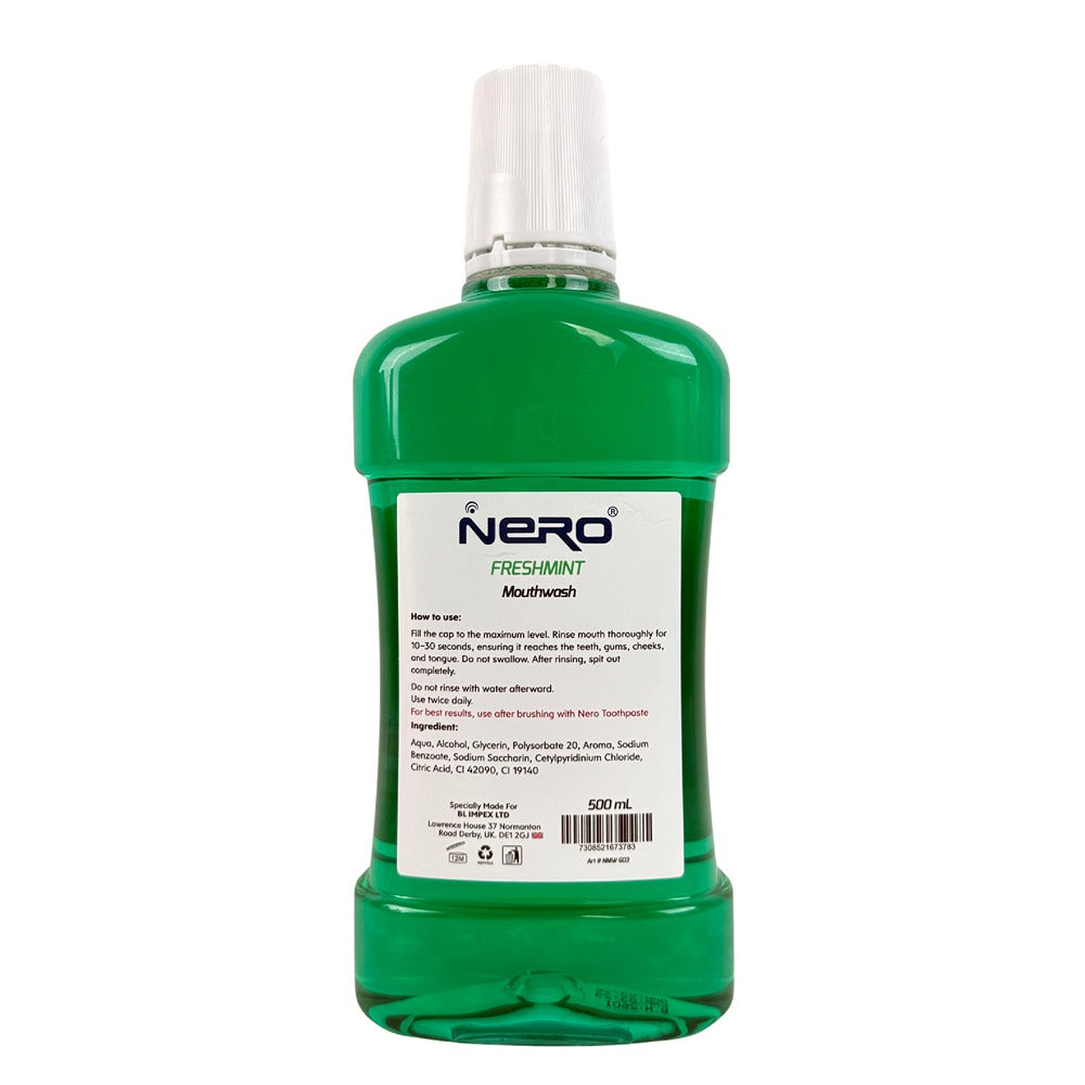 Nero Mouthwash Freshmint Clean & Fresh Breath 500ml